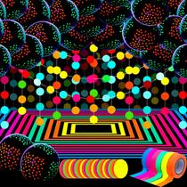 Artigos de festa Skylety Glow in the Dark com balões de néon