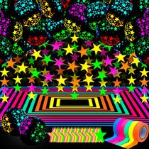 Artigos de festa Skylety Glow in the Dark com balões de néon
