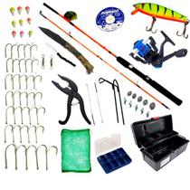 Artigos De Pesca Basico Para Pescaria Vara Molinete Maleta