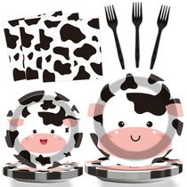 Artigos para festas gisgfim Cow I'm One com pratos e guardanapos serve 24 Artigos para festas gisgfim Cow I'm One com pratos e guardanapos serve 24