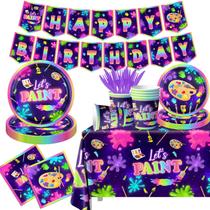 Artigos para festas HAKOTI Art Painting Paint Splatter 142 unidades