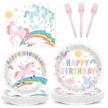 Artigos para festas Justforjoyful Pastel Unicorn Serve 24 Artigos para festas Justforjoyful Pastel Unicorn Serve 24