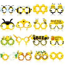 Artigos para festas Threan Bee Glasses Honeycomb Sunflower x32