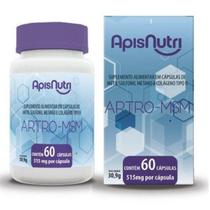 Artro MSM 515mg 60 Cápsulas Apisnutri Colágeno Tipo II Suplemento para Articulações e Mobilidade Artro MSM 515mg 60 Cápsulas Apisnutri Colágeno Tipo II Suplemento para Articulações e Mobilidade