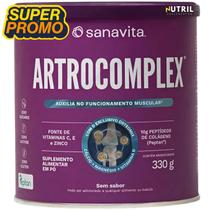 Artrocomplex 330g 30 doses Colágeno Peptan Complexo vitamínico Ossos e articulações Sanavita