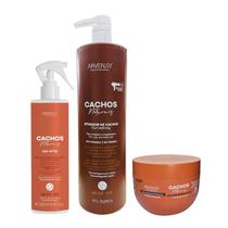 Arvensis Professional Cachos Naturais - Ativador De Cachos Crespos 1L + Geleia Ativadora 250g + Day After 250ml