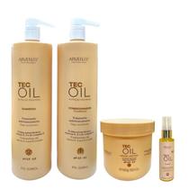 Arvensis Tec Oil - Shampoo 1L + Condicionador 1L + Máscara 500g + Óleo Reparador 60ml Arvensis Tec Oil - Shampoo 1L + Condicionador 1L + Máscara 500g + Óleo Reparador 60ml