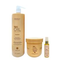 Arvensis Tec Oil - Shampoo 1L + Máscara 500g + Óleo Reparador 60ml Arvensis Tec Oil - Shampoo 1L + Máscara 500g + Óleo Reparador 60ml