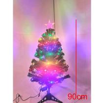 ARVLA90 Árvore de Natal LED Fibra Ótica verde 90Cm Luzes Colorida Bivolt