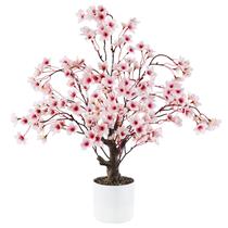 Árvore Artificial de Flor de Cerejeira Caxchiling 61 cm, Vaso Rosa Árvore Artificial de Flor de Cerejeira Caxchiling 61 cm, Vaso Rosa