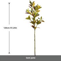 Árvore Artificial Ficus 120cm - Planta Tropical Codiaeum para Decoração de Jardim