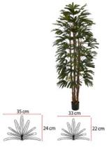 Árvore Artificial Palmeira Raphis C/Pote X81 Verde 2,10cm - FLORESCER DECOR