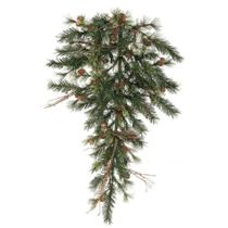 Árvore artificial Vickerman 91 cm em forma de lágrima de pinho não iluminada Árvore artificial Vickerman 91 cm em forma de lágrima de pinho não iluminada