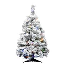Árvore artificial Vickerman de 91 cm de pinho flocado interno com LED Árvore artificial Vickerman de 91 cm de pinho flocado interno com LED
