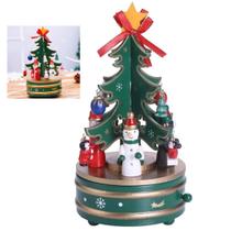 Arvore Caixa de Musica Natal Natalino Caixinha Giratoria Decoraçao Enfeite Papai Noel Boneco de Neve Festa Fim de Ano Mesa Estante Casa Trabalho Confr