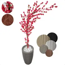 Árvore Cerejeira Curvada Pink Artificial Com Vaso Grande