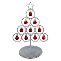 Árvore Claus Prestigiosa de 30 cm Prateado com 10 Bolinhas. Árvore Claus Prestigiosa de 30 cm Prateado com 10 Bolinhas.