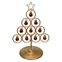 Árvore Claus Tradiconal Ouro Velho 30cm Decoração Natalina.