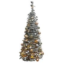 Árvore Cone Nevada C/ LED USB Verde Branco 150CM Grillo 62697-098 Árvore Cone Nevada C/ LED USB Verde Branco 150CM Grillo 62697-098