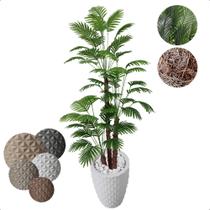 Arvore Coqueiro Anão Grande Planta Artificial com Vaso Decorativo - Flor de Mentirinha