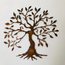árvore da felicidade ferro pintura ferrugem rústica - artvv