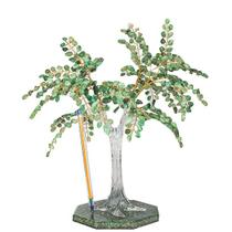 Árvore da Felicidade Grande Pedra Quartzo Verde Base Resina
