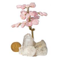 Árvore Da Felicidade Pedra Quartzo Rosa na Drusa Árvore Da Felicidade Pedra Quartzo Rosa na Drusa