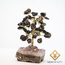 Árvore da Prosperidade Onix na Drusa de Ametista