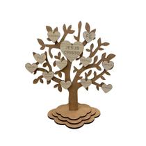 Árvore da Vida com Palavras Religiosas Mdf Madeira Árvore da Vida com Palavras Religiosas Mdf Madeira
