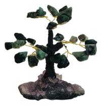 Árvore Da Vida Pedra Esmeralda E Base Drusa Ametista Árvore Da Vida Pedra Esmeralda E Base Drusa Ametista