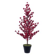 Árvore de Bagas Vermelhas em Vaso Vickerman 71 cm para Ambientes Internos e Externos Cobertos Árvore de Bagas Vermelhas em Vaso Vickerman 71 cm para Ambientes Internos e Externos Cobertos