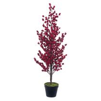 Árvore de Bagas Vermelhas em Vaso Vickerman 99 cm Árvore de Bagas Vermelhas em Vaso Vickerman 99 cm