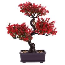 Árvore de bonsai artificial Cabilock 30x36 cm, decoração de mesa vermelha Árvore de bonsai artificial Cabilock 30x36 cm, decoração de mesa vermelha