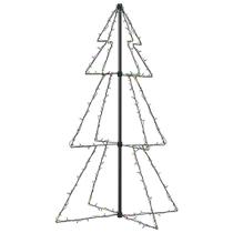 Árvore de cone de Natal vidaXL interna/externa com 160 LED de 3 x 4 pés