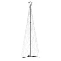 Árvore de cone de Natal vidaXL Warm White 500 LEDs 100x300cm Árvore de cone de Natal vidaXL Warm White 500 LEDs 100x300cm