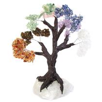 Árvore de Cristal 7 Chakras G 26cm - Peça Única Artesanal com Base de Quartzo Árvore de Cristal 7 Chakras G 26cm - Peça Única Artesanal com Base de Quartzo