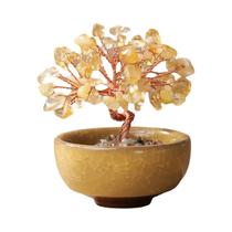 Árvore De Cristal Natural Feita À Mão Com Base De Vaso De Fio De Cobre, Presente De Especime Mineral