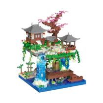 Árvore De Flor De Cerejeira Sakura Micro Blocos Com Luzes LED Decoração Brilhante 3D Presente Árvore De Flor De Cerejeira Sakura Micro Blocos Com Luzes LED Decoração Brilhante 3D Presente