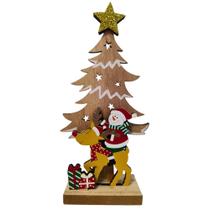 Arvore De Madeira De 18cm Enfeite De Natal Mesa Escritório