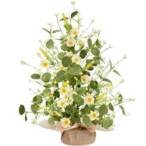 Árvore de mesa artificial TURNMEON Summer com flor de 22 polegadas Árvore de mesa artificial TURNMEON Summer com flor de 22 polegadas