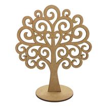 Árvore de mesa para decoração com 20cm de altura em MDF cru - Galuno Artesanato