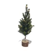 Árvore de Mesa Verde com Base tronco e Luz de Led 30cm