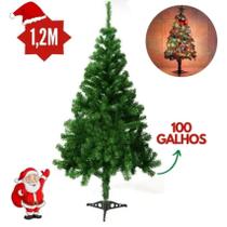 Árvore De Natal 1,2m Media Verde100 Galhos Pinheiro + Enfeite Decoração Natal