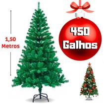 Arvore De Natal 1,50 Metros 450 Galhos Pinheiro Verde Super Cheia