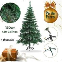 Árvore De Natal 150cm 420 Galhos Pé De Ferro Pinheirinho