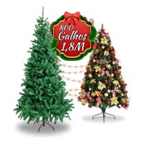 Árvore De Natal 180Cm 800 Galhos Pinheiro Luxo Cheia Full