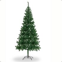 Árvore De Natal 1,80m Completa 145 Enfeites Decorada Festão Pisca Pisca Bolas Pé De Ferro