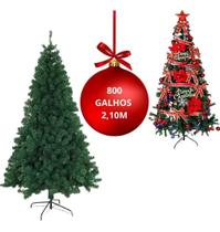 Arvore De Natal 2.10Cm Gorda Cheia 800 Galhos Barata Luxo