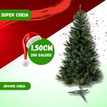 Árvore De Natal 200 Galhos 150cm Decoração Pisca Led - Rio de Ouro