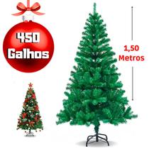 Árvore De Natal 450 Galhos 1,50 Metros Pinheiro Verde Tradicional Decoração Natal
